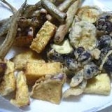 サツマイモと黒豆の天ぷら